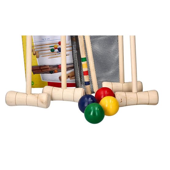 Kroket dřevěná hra 24 prvků - pro děti a dospělé