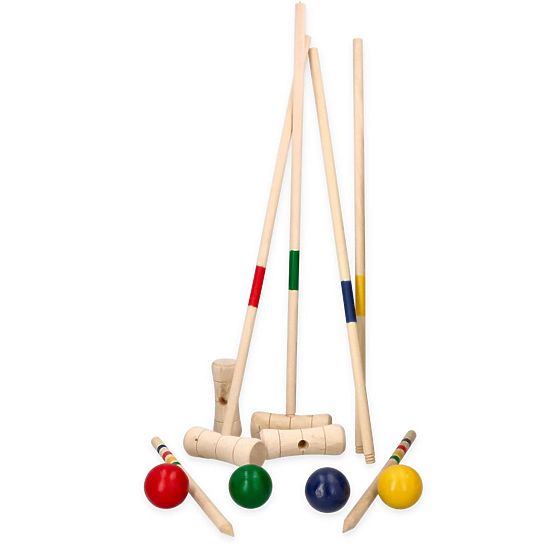 Kroket dřevěná hra 24 prvků - pro děti a dospělé