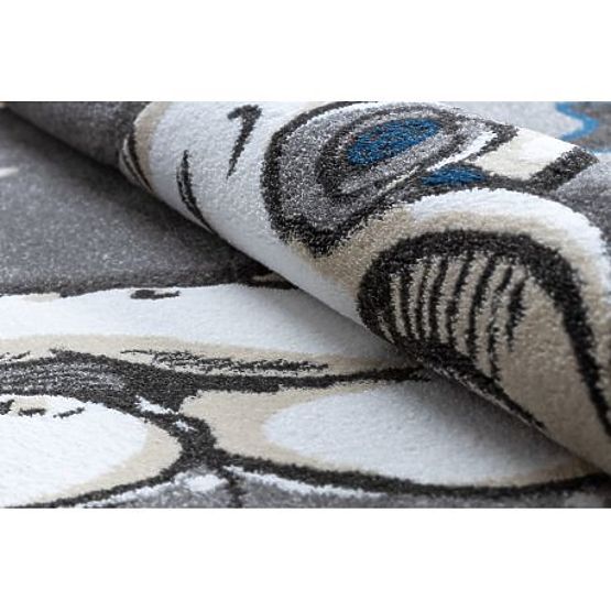 Kulatý koberec PETIT SLONÍK, HVĚZDY, šedý