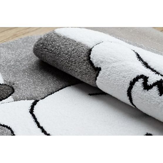 Kulatý koberec PETIT ŠTĚNĚ, šedý