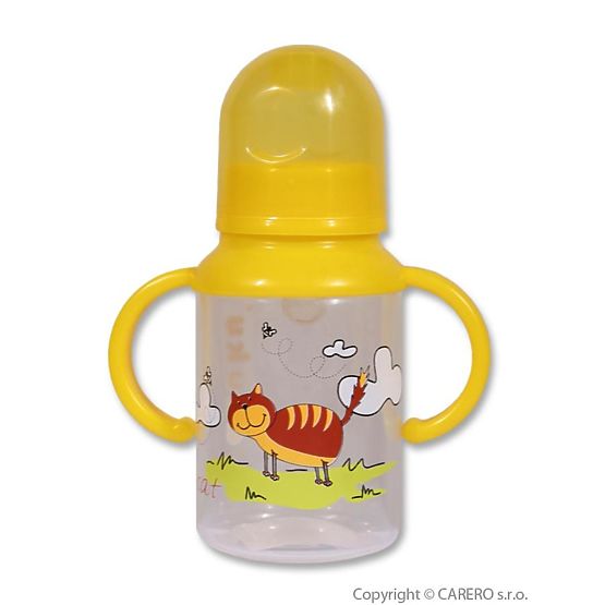 Láhev s obrázkem Akuku 125 ml žlutá