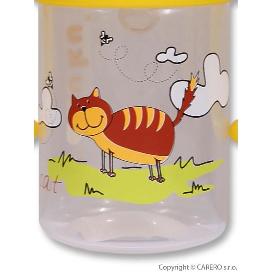 Láhev s obrázkem Akuku 125 ml žlutá