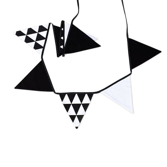 Látková girlanda - Black&White