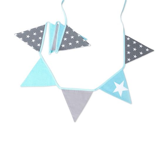 Látková girlanda -  Tyrkysový nádech