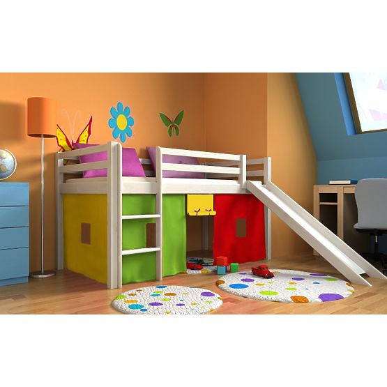 Látkový domeček k vyvýšené posteli 180x80cm - různé barvy