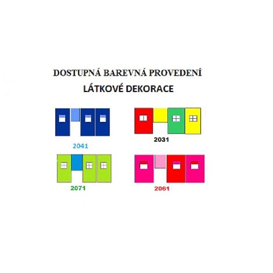 Látkový domeček k vyvýšené posteli 180x80cm - různé barvy