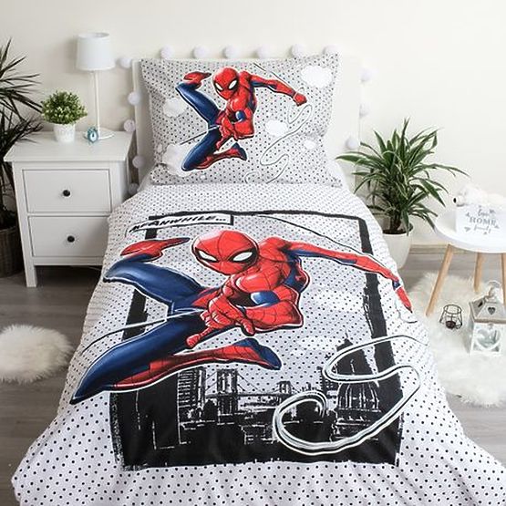 Ložní Povlečení se svítícím efektem Spider-man 140 x 200 cm + 70 x 90 cm
