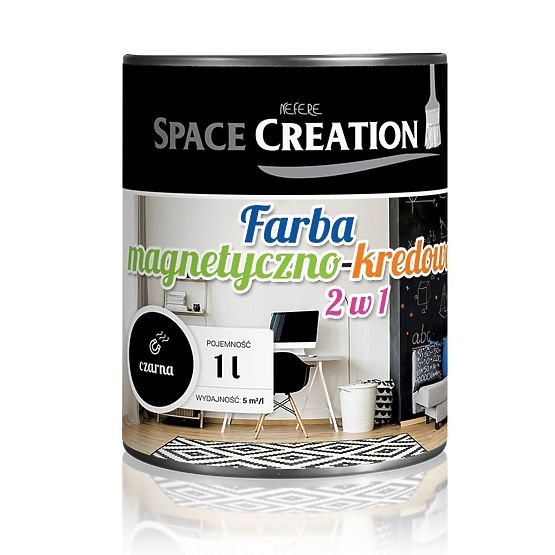 Magnetická a tabulová barva - černá