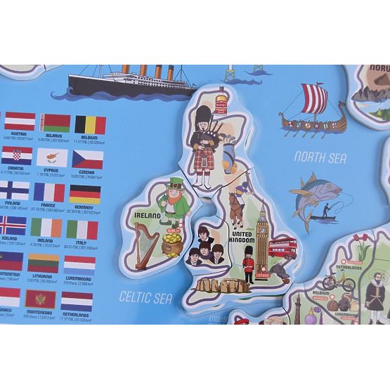 Magnetická mapa Evropy XXXL