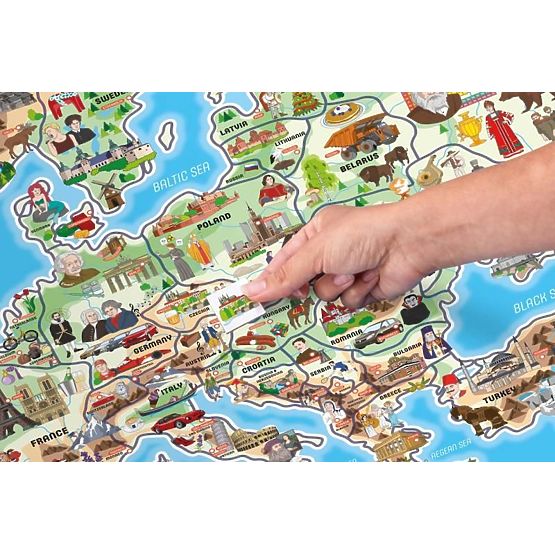 Magnetická mapa Evropy XXXL