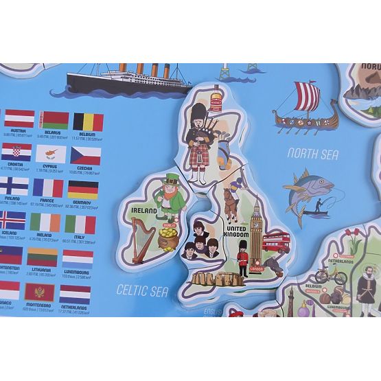 Magnetická mapa Evropy XXXL