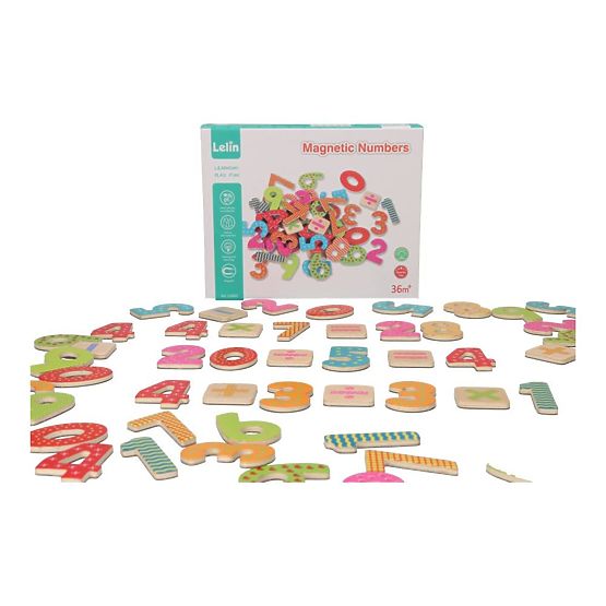 Magnetické dřevěné číslice