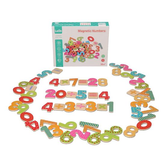 Magnetické dřevěné číslice