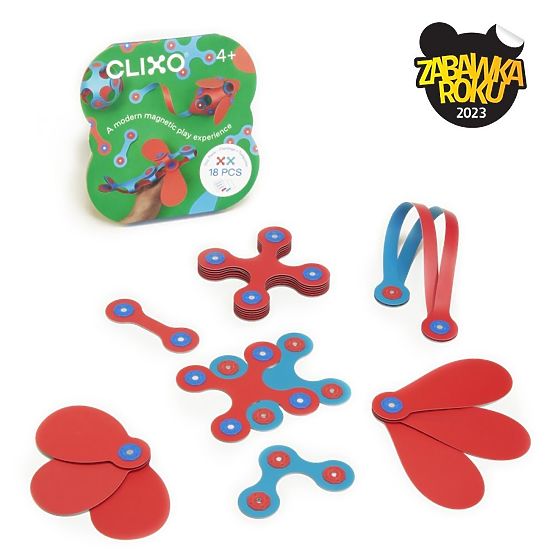 Magnetické kostky Clixo Itsy, Růžovo-Tyrkysové