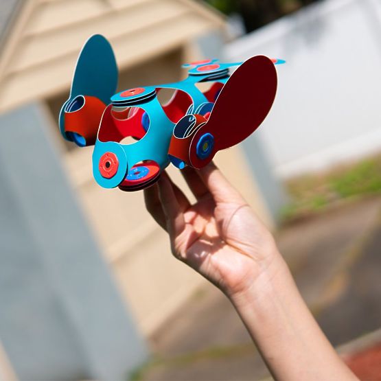 Magnetické kostky Clixo Itsy, Růžovo-Tyrkysové