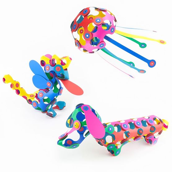 Magnetické kostky Clixo Super Rainbow, 60 prvků