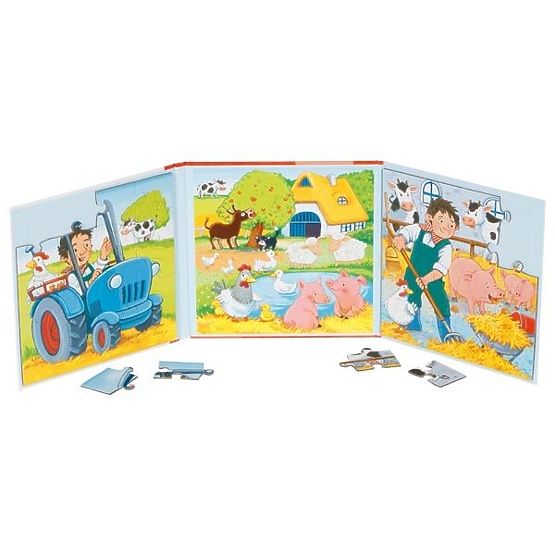 Magnetické puzzle knížka Farma
