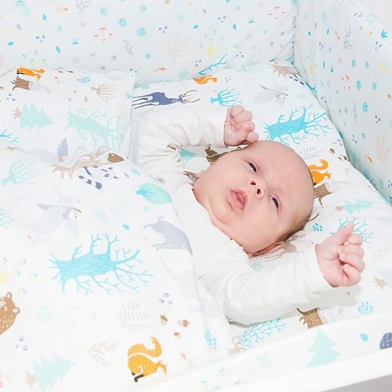 Mantinel do postýlky Lesní zvířátka