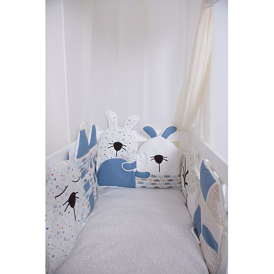 Mantinel do postýlky - modrý