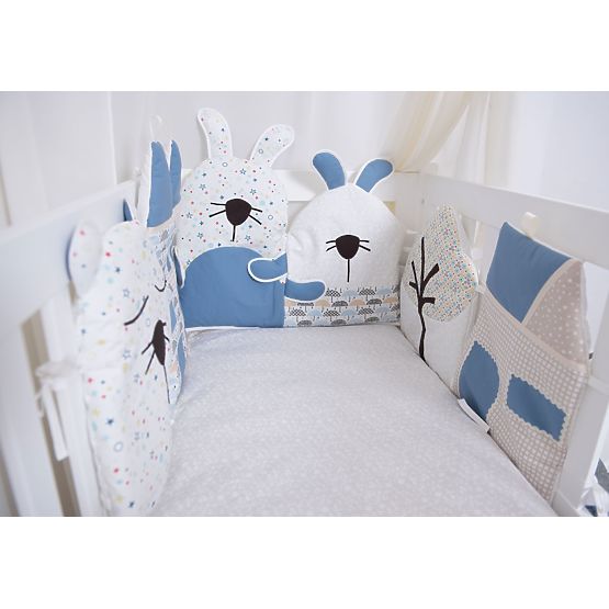 Mantinel do postýlky - modrý