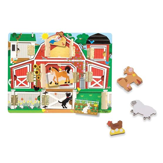 Melissa and Doug - Otevři a zavři - Puzzle Hra na schovávanou