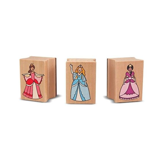 Melissa & Doug - sada dřevěných razítek Princezna