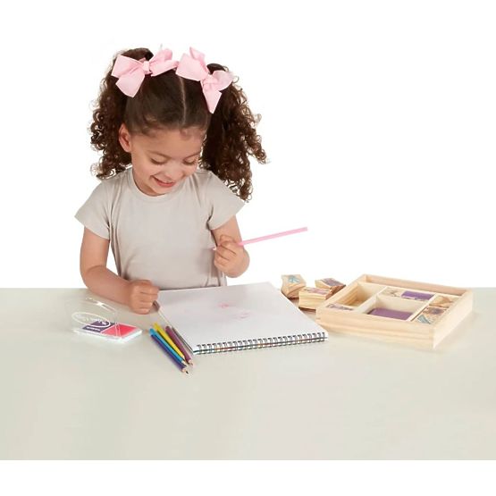 Melissa & Doug - sada dřevěných razítek Princezna