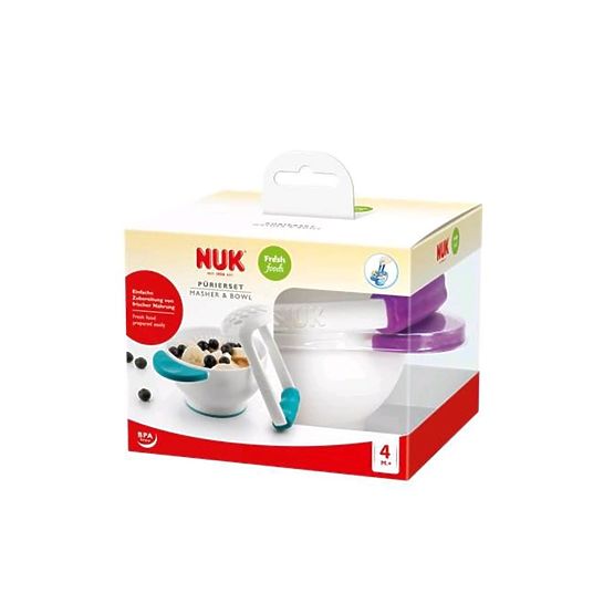 Miska NUK + puree mačkátko zelené