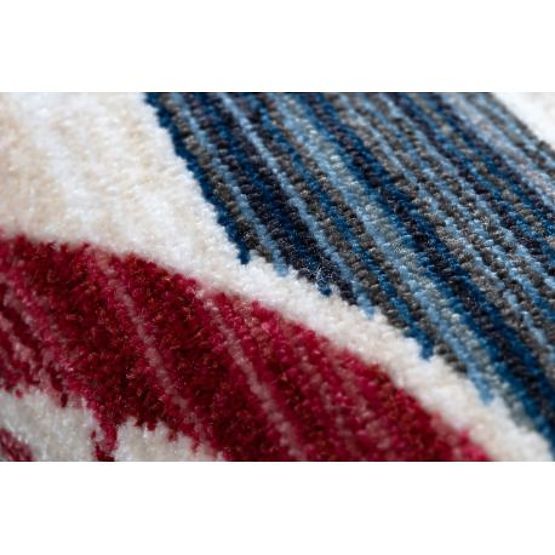 Moderní dětský koberec TOYS 75324 KOTVA, nepravidelný tvar, krémová, tyrkysová, tmavě modrá