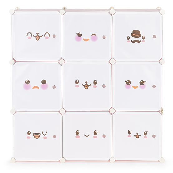 Modulární dětská skříň s regály 9 polic