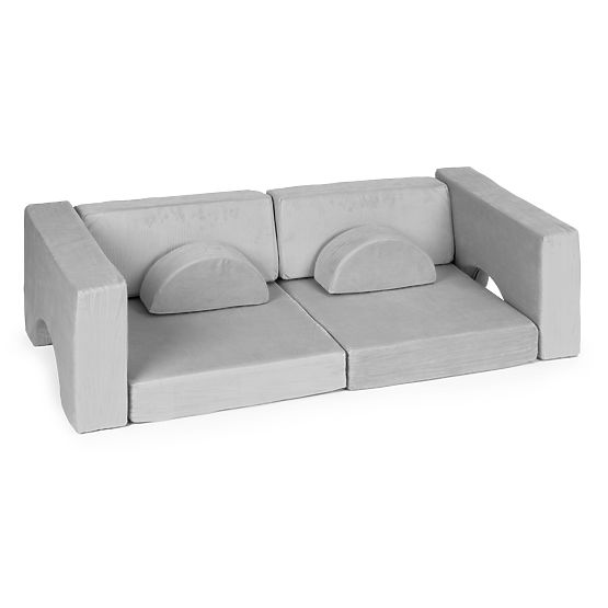 Modulární dětské křeslo DIY 8 měkkých polštářů skládací - šedá ECOTOYS