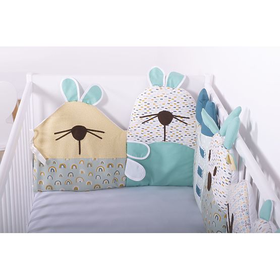 Modulový mantinel do postýlky Rainbow - mátový