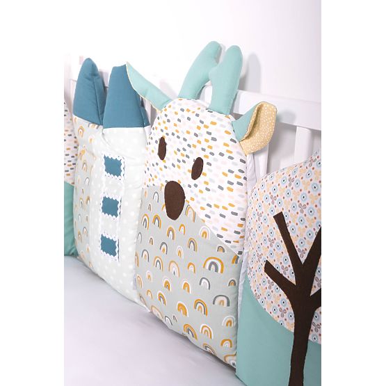 Modulový mantinel do postýlky Rainbow - mátový