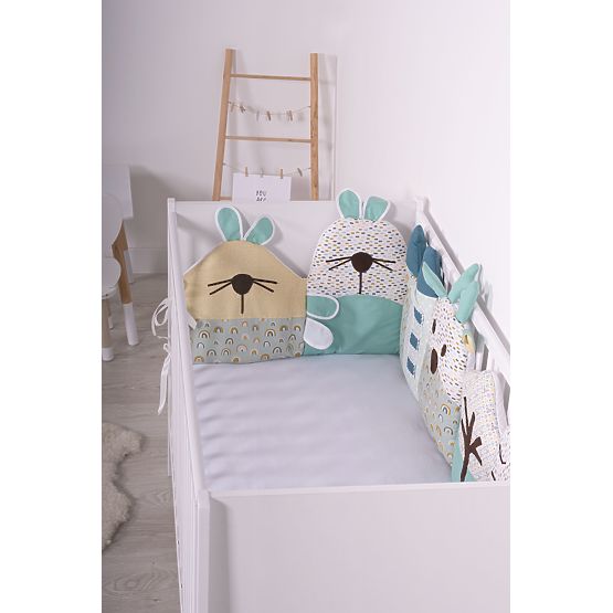 Modulový mantinel do postýlky Rainbow - mátový