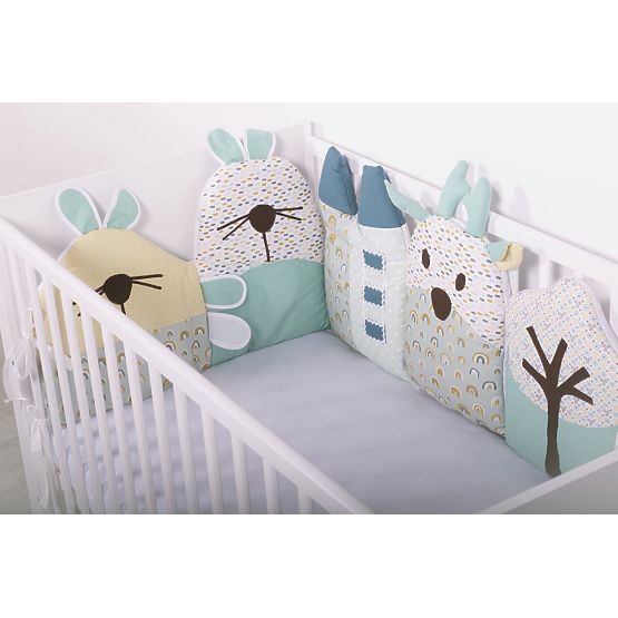 Modulový mantinel do postýlky Rainbow - mátový