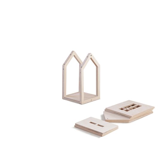 Magnetický Montessori dřevěný domeček - natural