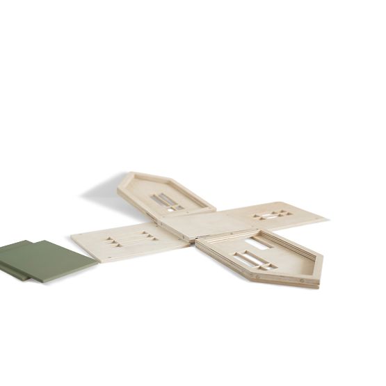 Magnetický Montessori dřevěný domeček -  khaki