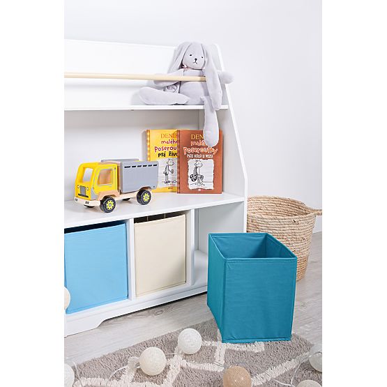 Montessori knihovna Cyan - bílá