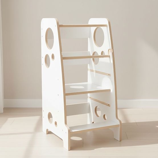 Montessori učící věž Luna - bílá