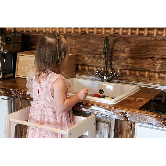 Montessori učící věž Nora - bílá