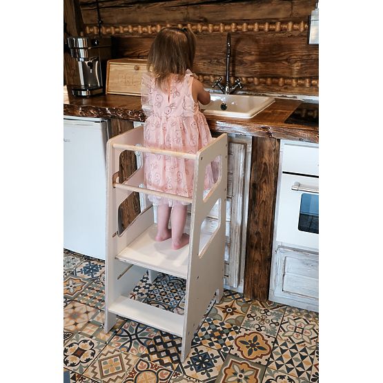 Montessori učící věž Nora - bílá