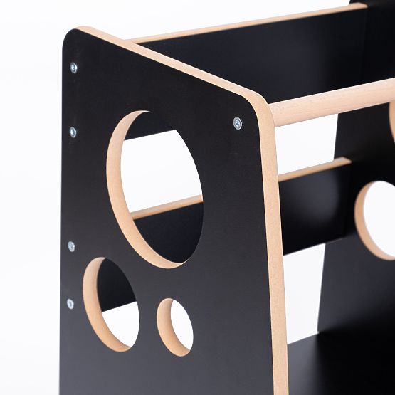 Montessori učící věž Rings Black