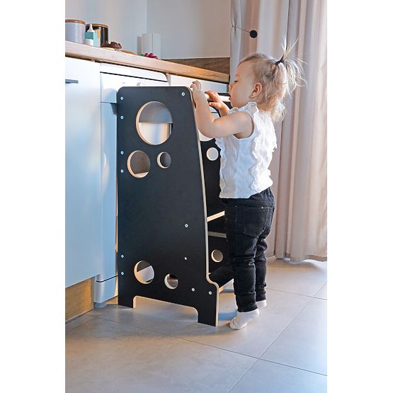 Montessori učící věž Rings Black