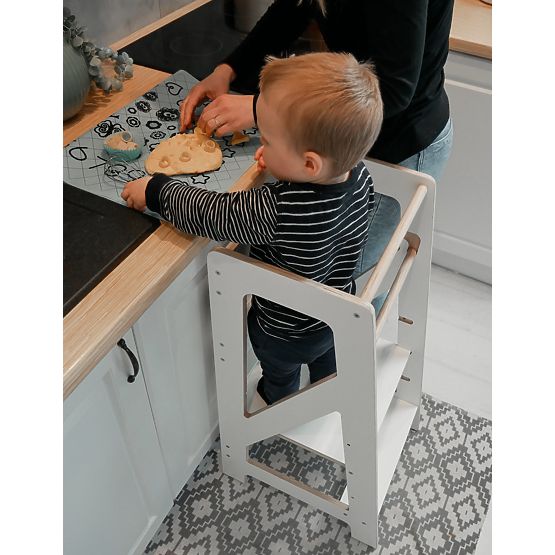 Montessori učící věž Pola Scandi - bílá