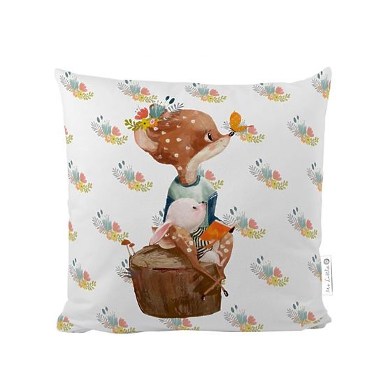 Mr. Little Fox Polštář - Lesní škola - Koloušek a králík