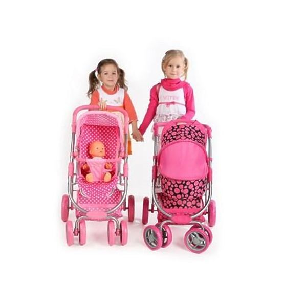 Multifunkční kočárek pro panenky PlayTo Jasmínka růžový Dle obrázku