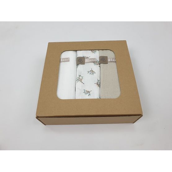 Mušelinové plenky 3 ks - světle šedé