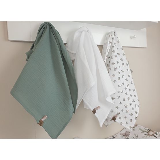 Mušelinové plenky 3 ks - zelené