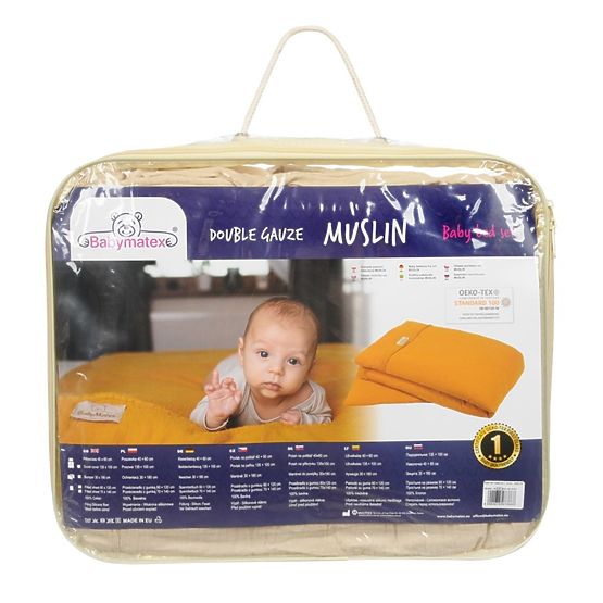 Mušelínové povlečení 135x100 + 40x60 béžová