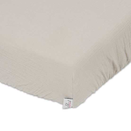 Mušelínové prostěradlo 120x60 béžové
